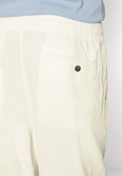 Pier One Drawcord Trousers Linen Blend - Pantalones - White -Pier One 29249133ad174a51bb991d8322ba3448