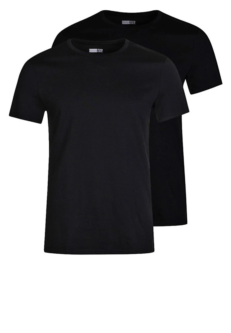 Pier One 2 Pack - Camiseta Básica - Black 1 Pier One 2 Pack - Camiseta Básica - Black