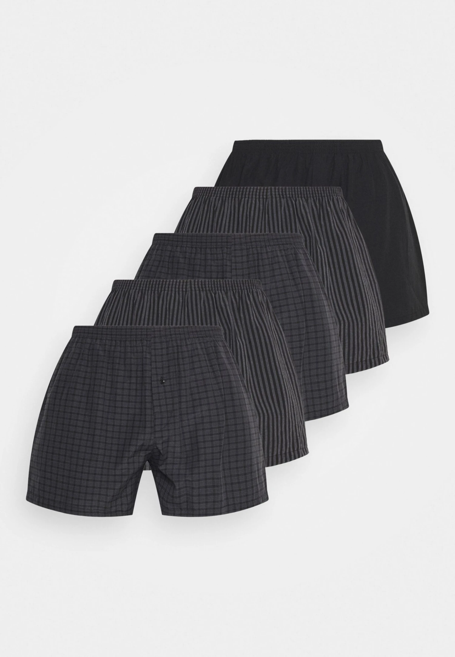 Pier One 5 Pack - Boxer - Black/Dark Grey 1 Pier One 5 Pack - Boxer - Black/Dark Grey