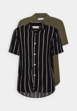 Pier One 2 Pack - Camisa - Olive/Black -Pier One 3a22c13775a144a38afed23205f1adce
