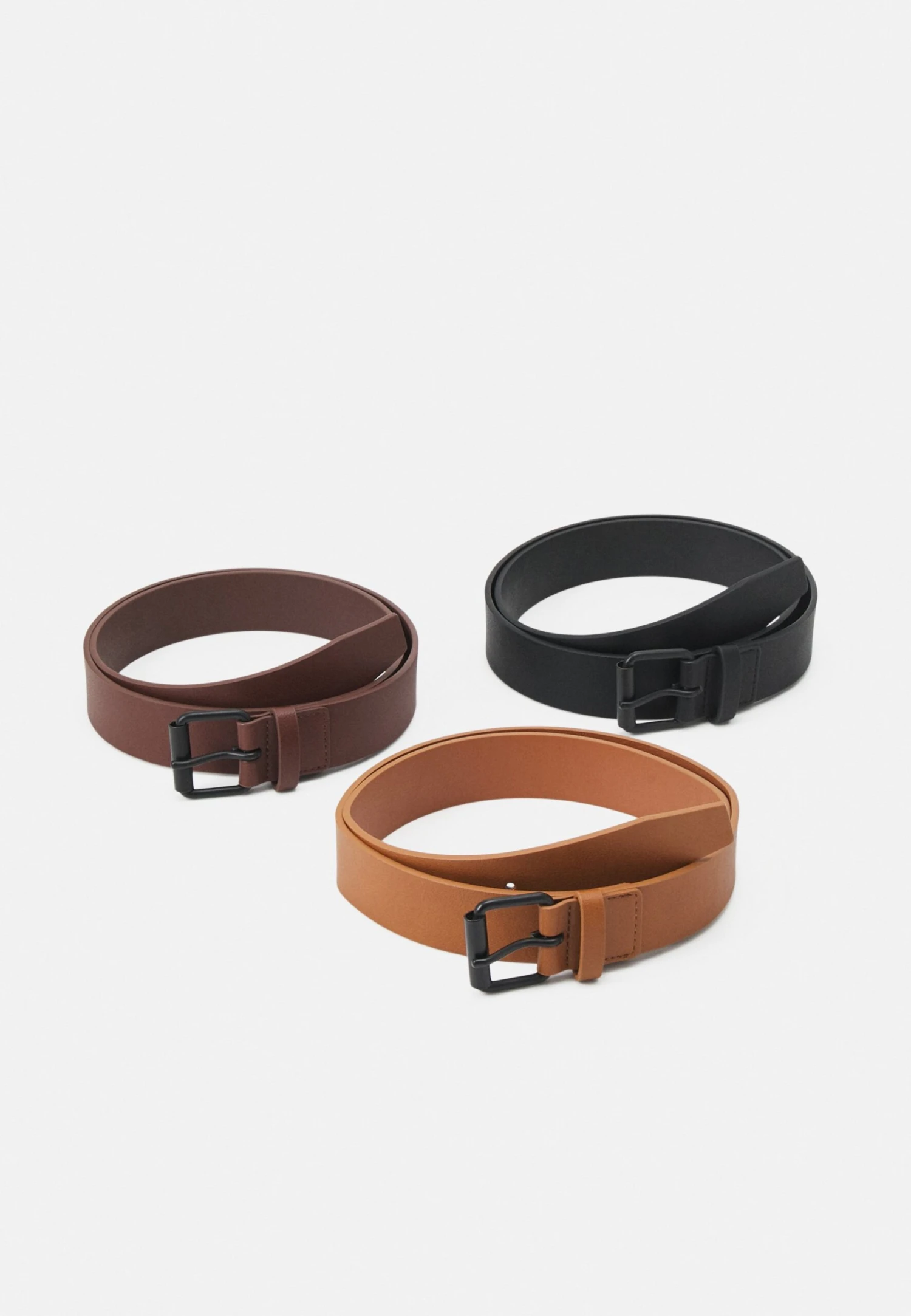Pier One 3 Pack Unisex - Cinturón - Black/Brown/Cognac 1 Pier One 3 Pack Unisex - Cinturón - Black/Brown/Cognac