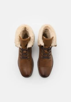 Pier One Leather - Botines Con Cordones - Camel -Pier One 58338f66cc624a14b1e5d27e7e21ebaf