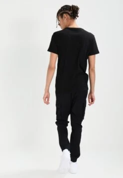 Pier One Cuffed Skinny Trouser- Pantalones Cargo - Black -Pier One 6dbb3ccb81194a9bbe12e1a747acd7c6