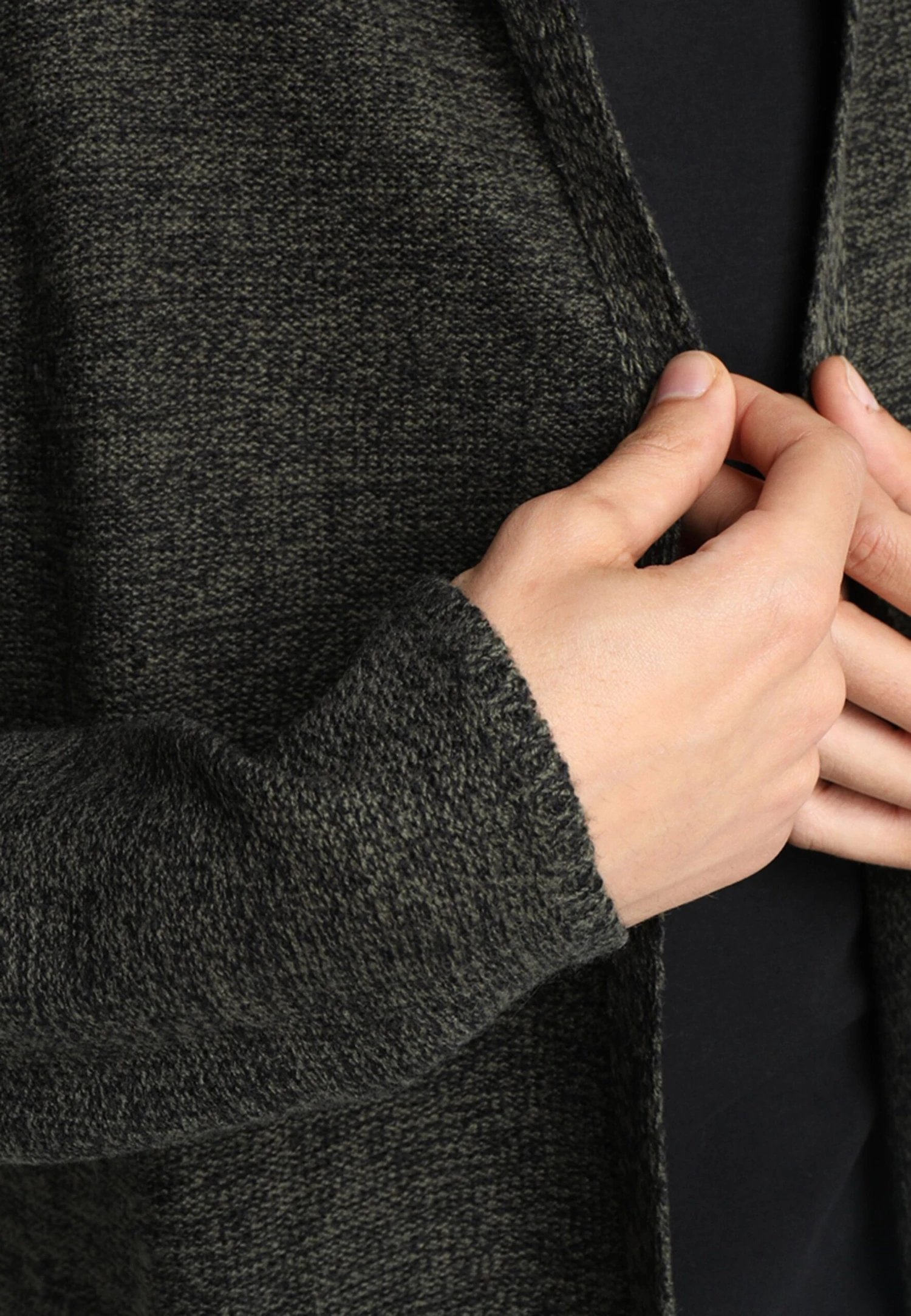 Pier One Chaqueta De Punto - Black/Olive 5 Pier One Chaqueta De Punto - Black/Olive - Imagen 5