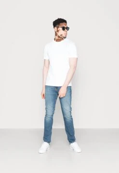 Pier One 10 Pack - Camiseta Básica - Mottled Light Grey/Black/White