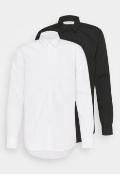 Pier One 2 Pack - Camisa Elegante - White/Black