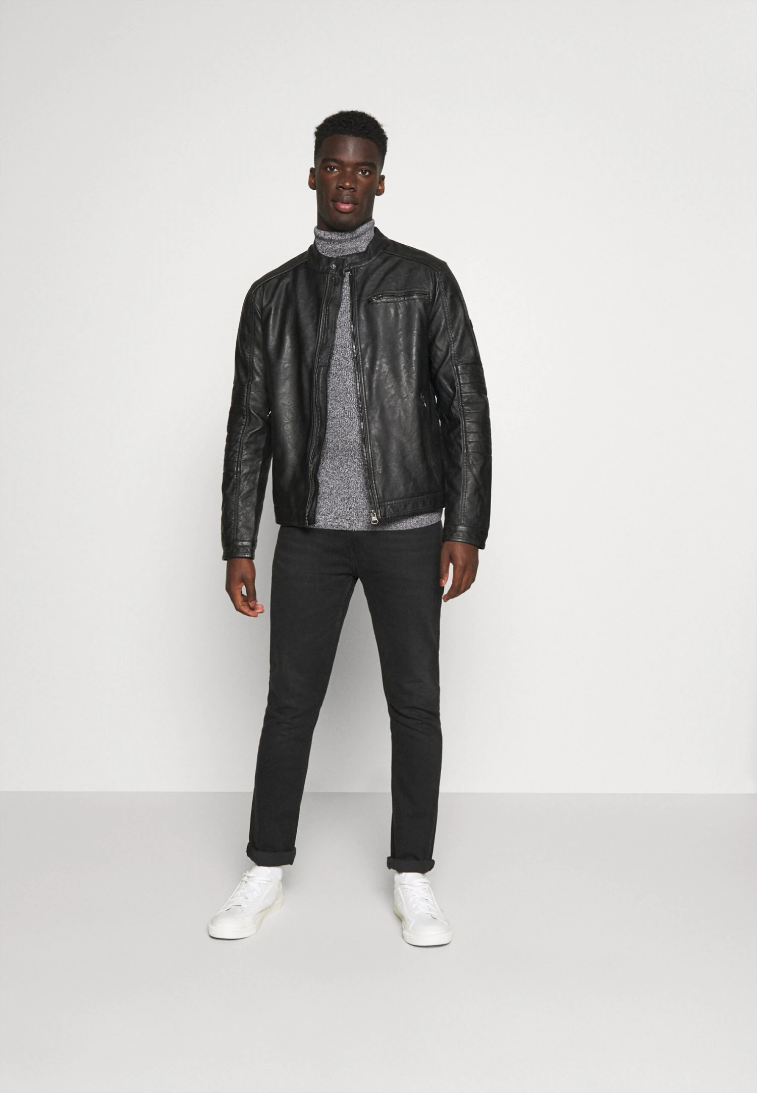 Pier One Muscle Fit Turtle - Jersey De Punto - Mottled Grey 2 Pier One Muscle Fit Turtle - Jersey De Punto - Mottled Grey - Imagen 2