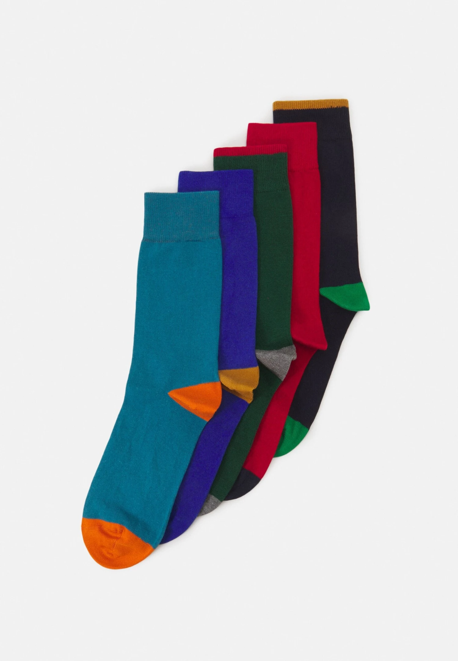 Pier One 5 Pack - Calcetines - Green/Red 1 Pier One 5 Pack - Calcetines - Green/Red