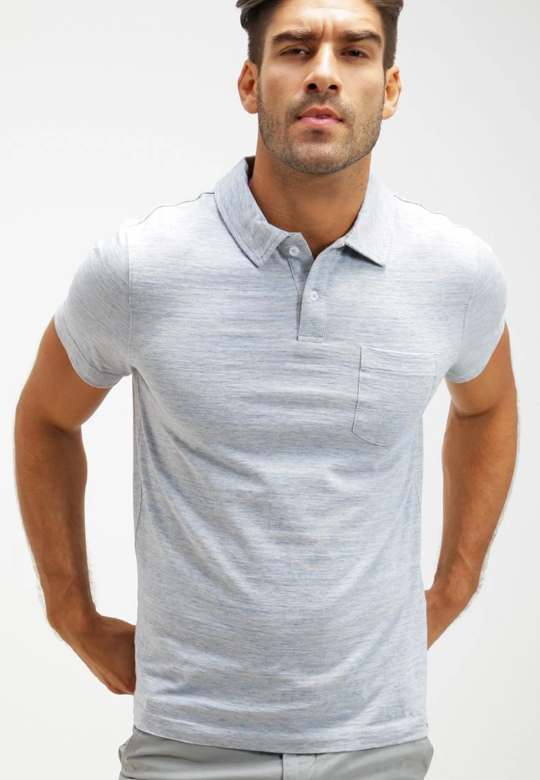 Pier One Polo - Light Blue Melange 1 Pier One Polo - Light Blue Melange