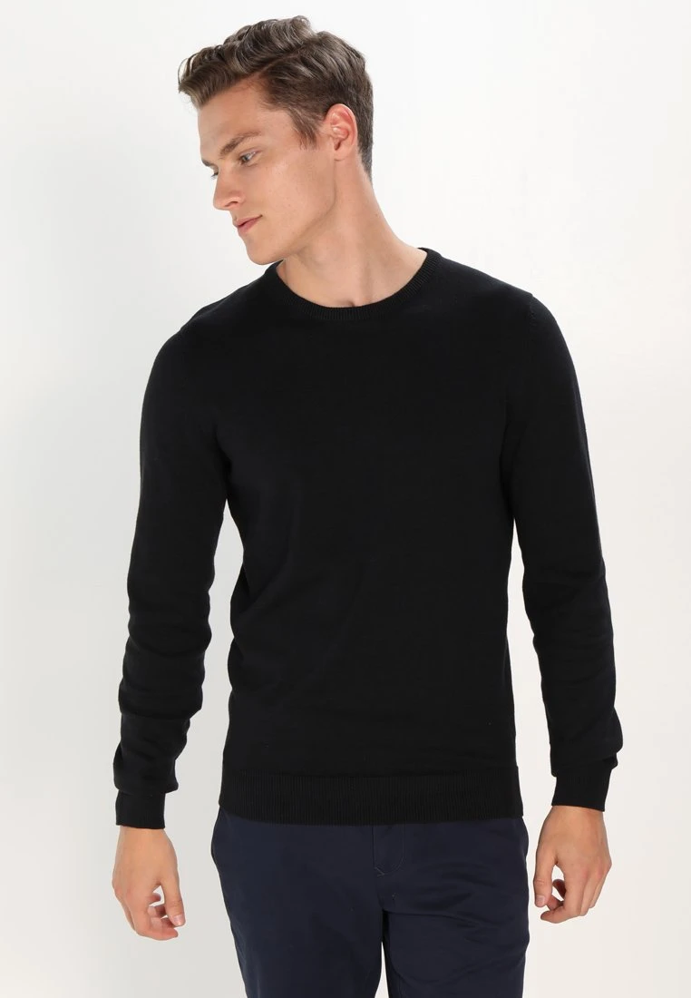 Pier One Basic Crewneck - Jersey De Punto - Black 1 Pier One Basic Crewneck - Jersey De Punto - Black