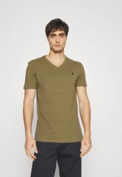 Pier One V Neck Bird Tonal 3 Pack - Camiseta Básica - White/Dark Green/Black -Pier One b05f497ad835452c8b8e320e7832a6fe