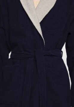 Pier One Shawl Towel Bathrobe - Albornoz -Dark Blue -Pier One b2d1f380240f4cd8892f17a5c0efe1d5