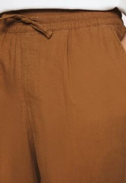Pier One Drawcord Trousers Linen Blend - Pantalones - Brown -Pier One bedf8e1eb0ea4ab1b26ff4d546d32792