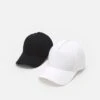 Pier One Unisex 2 Pack - Gorra - Black/White