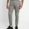 Pier One Cuffed Skinny Trouser- Pantalones Cargo - Grey