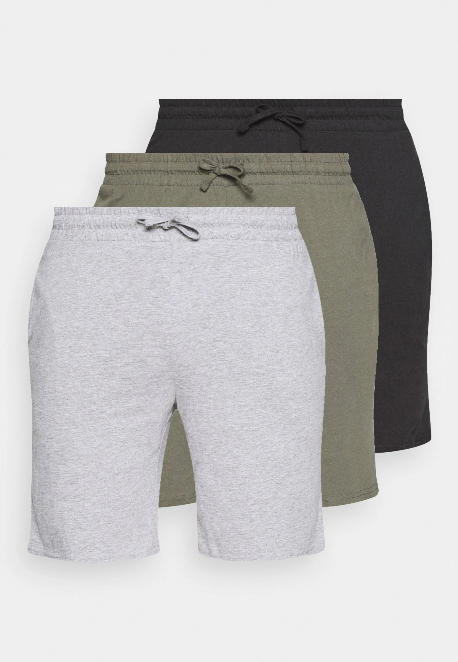 Pier One 3 Pack - Pantalón De Pijama - Black/Mottled Grey/Khaki 1 Pier One 3 Pack - Pantalón De Pijama - Black/Mottled Grey/Khaki