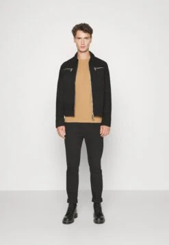 Pier One 5 Pack - Camiseta Básica - Dark Grey/White/Light Brown