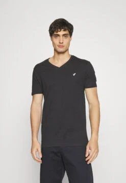 Pier One V Neck Bird Tonal 3 Pack - Camiseta Básica - White/Dark Green/Black -Pier One fb2018becdee4b1c81f7d032674f18f4