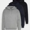 Pier One 3 Pack - Sudadera - Dark Blue/Black/Mottled Grey